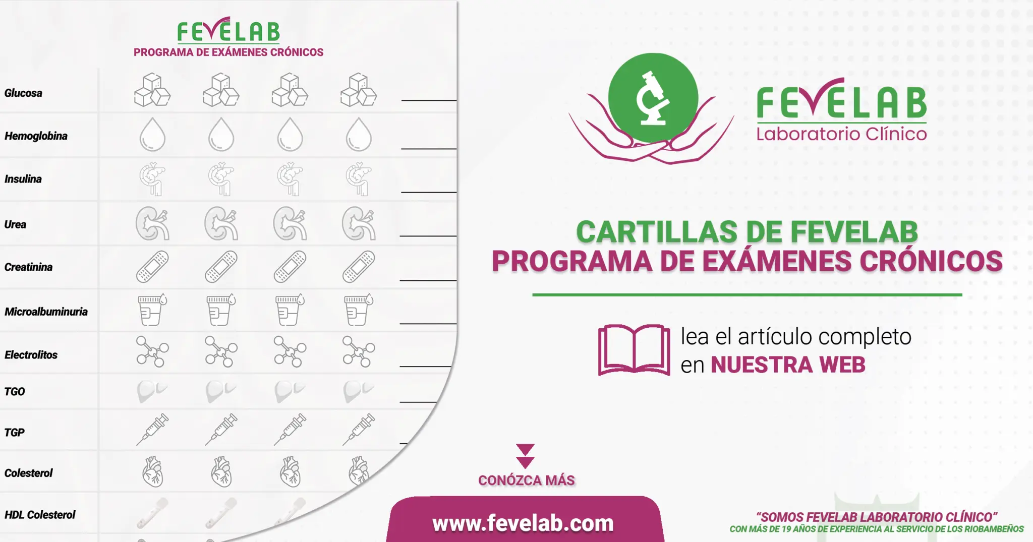 Cartilla de Fevelab Programa de Exámenes Crónicos
